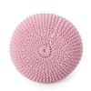 Christopher Knight Home Abena Modern Knitted Cotton Round Pouf, Pink