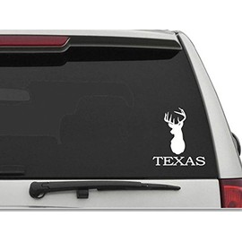 Decal Dan - "Texas Whitetail Deer" Vinyl Die Cut Car Truck Window Decal Sticker Laptop