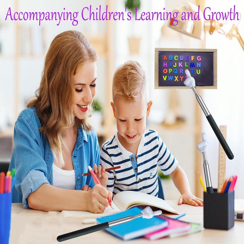 Extendable Teacher Pointer - Versatile, Adjustable, Ergonomic Teaching Aid &
