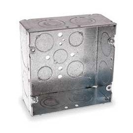 RACO 257 1/2-3/4 KO W/Raised Ground Provision, Conduit Wiring, 2-1/8" DEEP, 4-11/16", Outlet Box