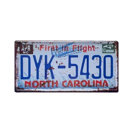 Retro North Carolina License Plate Car Decor License Plates,Room Decoration,License Plate Souvenir,Retro Rusty Metal License Plate Souvenir Front of Car Decorative 12"X6"-33