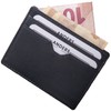 ANDERS Premium Leather ID Card Holder German Design, black, Standard