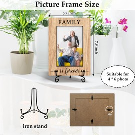 HQLOW Family is Forever Picture Frame Family Picture Frame Wood Photo Frame Fits 4x6 with Stand for Tabletop or Desktop Display -29