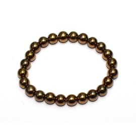 Reiju Pyrite Natural Polished Beads Bracelet Gift Wrapped