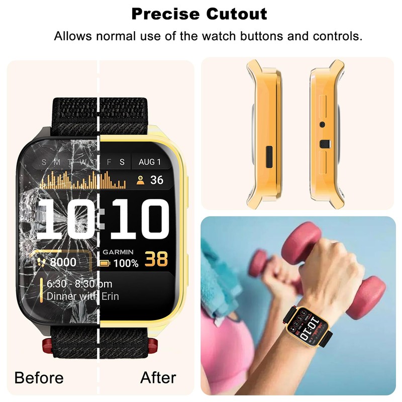 6-Pack Watch Screen Protector for Garmin Venu X1, Soft TPU