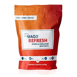 MAG12 Refresh Epsom Bath Salts with Orange, Spearmint & Grapefruit 1kg | Freshens & Energises - Helps to Reduce Lethargy