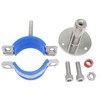 Stainless Steel Height-Adjustable Pipe Clamp - Wall/Ceiling Mounting for 45