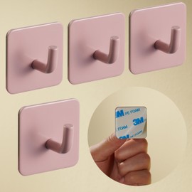 DEKAZIA® 4pcs Rose Cute Wall Hooks Cute Hooks Kids Wall Hooks Kids Towel Hooks Wall Hooks Kids Room Funky Wall Hooks Kids Hooks for Wall Cute Hooks for Wall Backpack Kids Coat Hooks Self-Adhesive