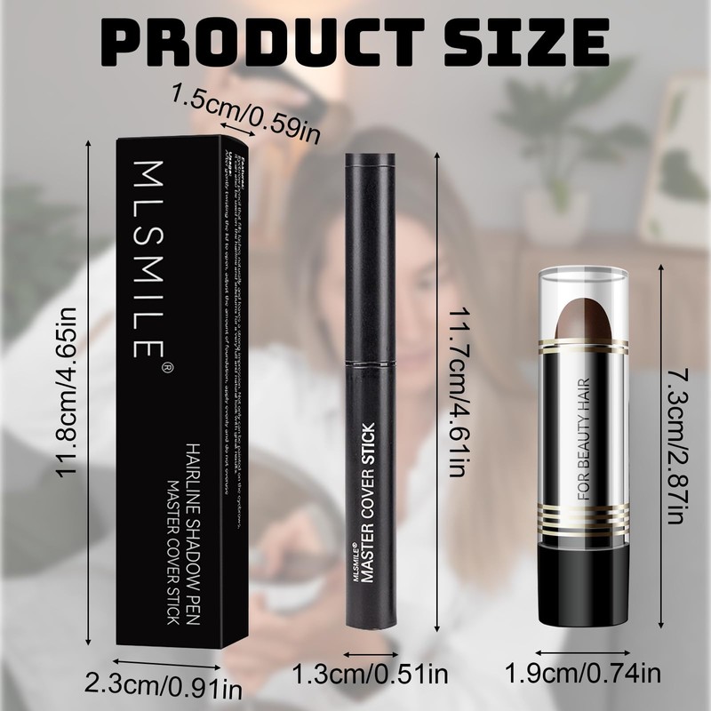 Hairline Powder, Root Cover up Powder, Grey Hair Stick Coverage