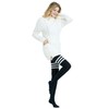 Kayhoma Extra Long Cotton Stripe Thigh High Socks Grunge Style