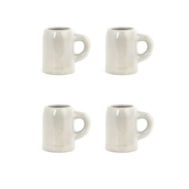 Kikkerland – Taza tazas (4 unidades), color blanco