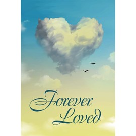 America Forever Garden Flag - Heavenly Love, Cemetery Memorial Religious Bereavement Double Sided 12.5" x 18" Decor, Seasonal Yard Outdoor Decorative Flag