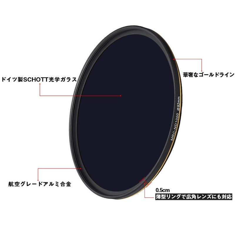 LENSKINS MRC ND1000 Lens Filter Dimming Filter 10 Level Dimming