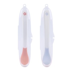 Doyime Baby Spoons Baby Spoons (Set of 2) Baby Training Spoons Burning Resistant Temperature Color Changing Spoons for Boys Girls Baby Supplies