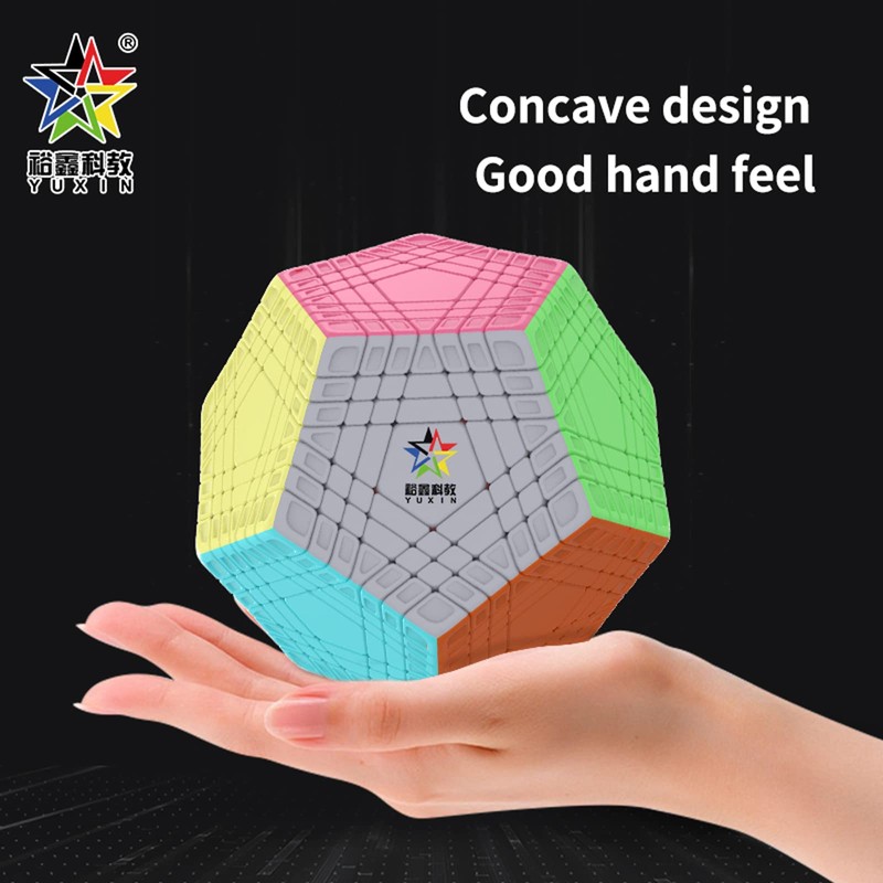 YuXin Teraminx Stickerless 7x7 Dadecahedyon Cube12 Sided Cube Puzzle Gigaminx