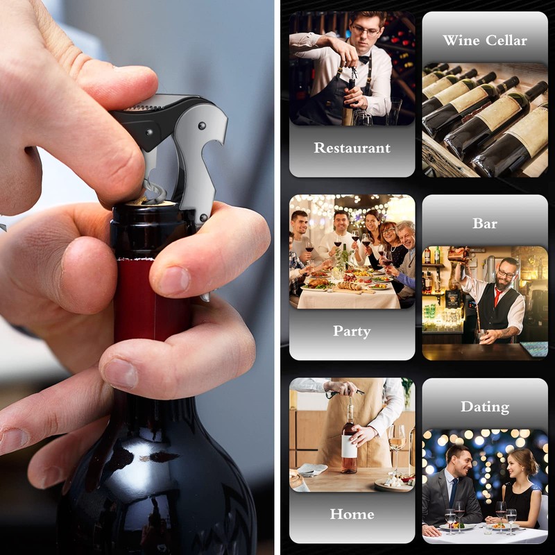 Waiter Corkscrew Wine Openers Heavy Duty Hinges Wine Key Bottle
