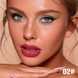 IATMOMOD Matte Liquid Lip Stain Peel Off Lip liner Tattoo with Tweezer, Mauve Red Liquid Lipstick Lipstain Long Lasting Waterproof for Women, Highly Pigmented Not Faded Smudge-proof Easy to Apply, 02