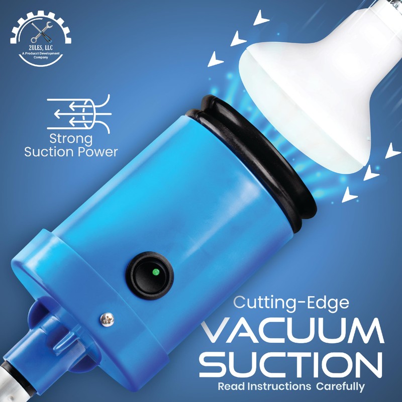 Light Bulb Changer for High Ceilings - Vacuum Operated High