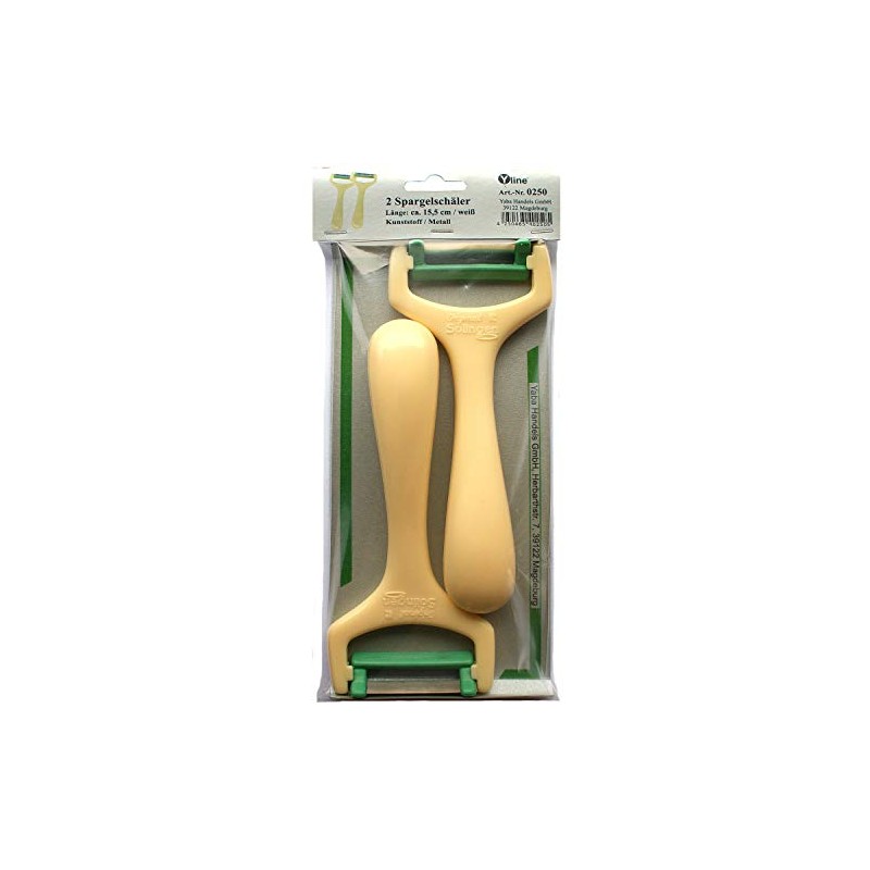 Solingen 0250 Asparagus Peeler in SB Pack of 2 White