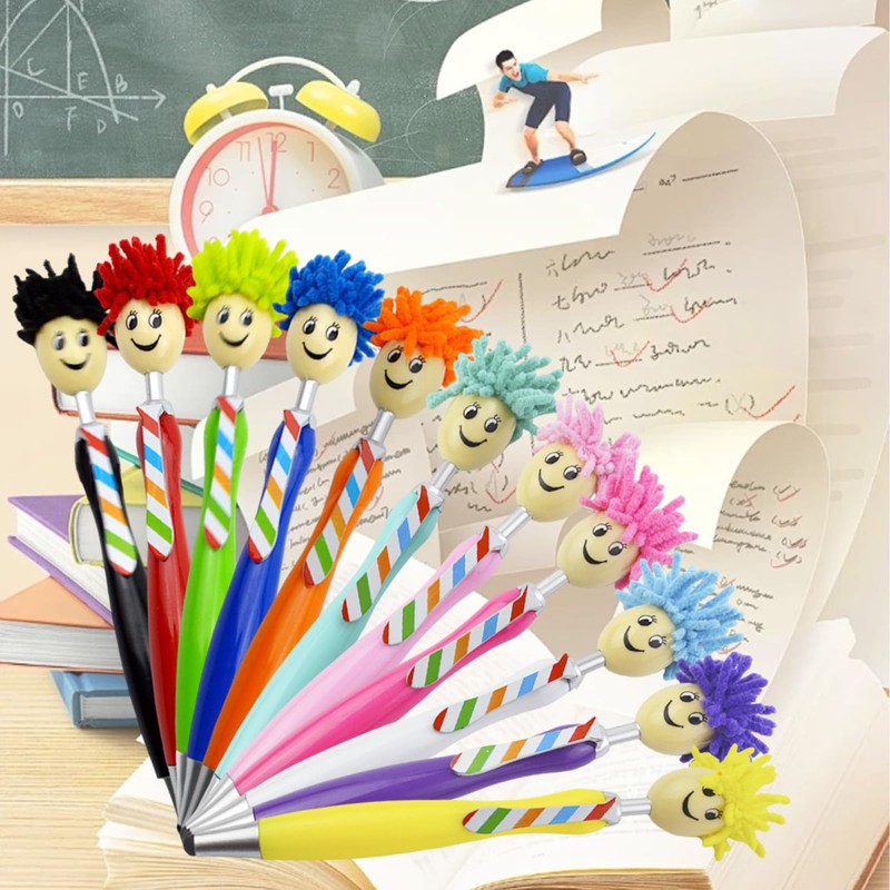 URBANVIBE7 11pcs Mop Head Pens, Top Mop Fun Tip Pens,
