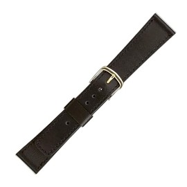 Maruman Watch Band, Cow (Calf), Made in Japan, Black, Casual