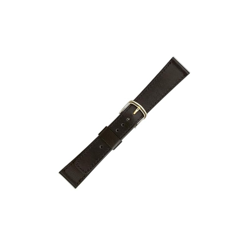 Maruman Watch Band, Cow (Calf), Made in Japan, Black, Casual