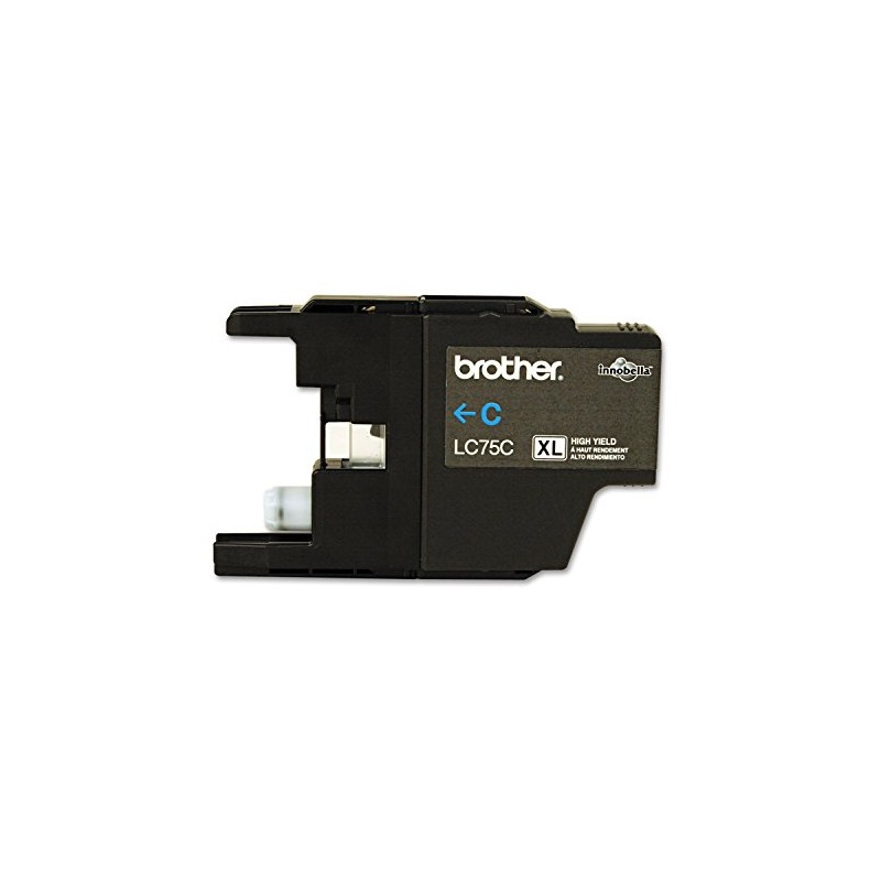 Brother LC75C High Yield (XL Series) Cyan Cartridge Ink, 600