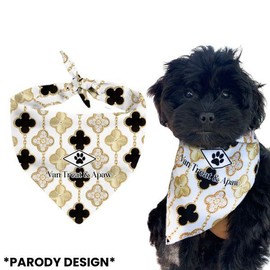 Fun Dog Bandana Parody Pet Accessory Grey - Size: Large