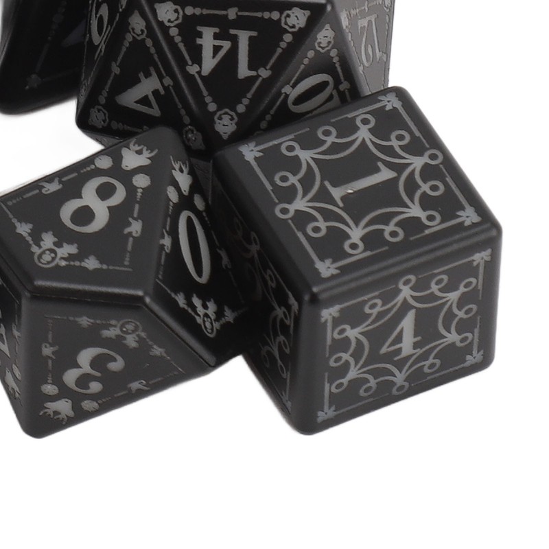 7pcs Light Up LED Dice Set Glowing Polyhedral Dice with