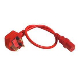 The Calibration Centre 0.5M IEC Red Low Resistance Test Lead - PAT Testers/Testing - Seaward, Kewtech, Megger, Metrel, Fluke, Di-Log for Testing 230 Volt Extension Leads