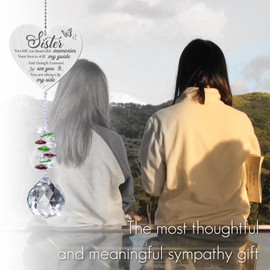 Memorial Gifts for Loss of Sister,Memorial Crystal Suncatcher for Grief Healing,in Memory of Sister Gifts,Sympathy Gift Bereavement Keepsake,Heartfelt Remembrance Home Décor