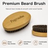 Boar Bristle Beard Brush Wooden Grooming Tool for Mustache Care