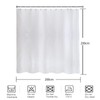 YISURE White Weighted Fabric Shower Curtain 200 drop, Waterproof Shower