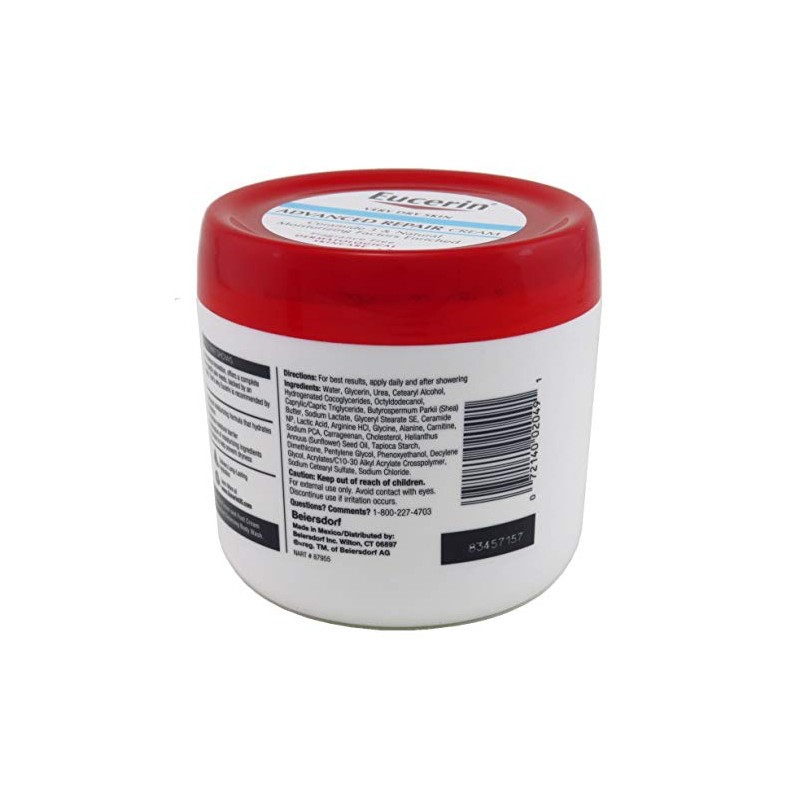 Eucerin Creme Advanced Repair 16 Ounce Jar (473ml) (3 Pack)