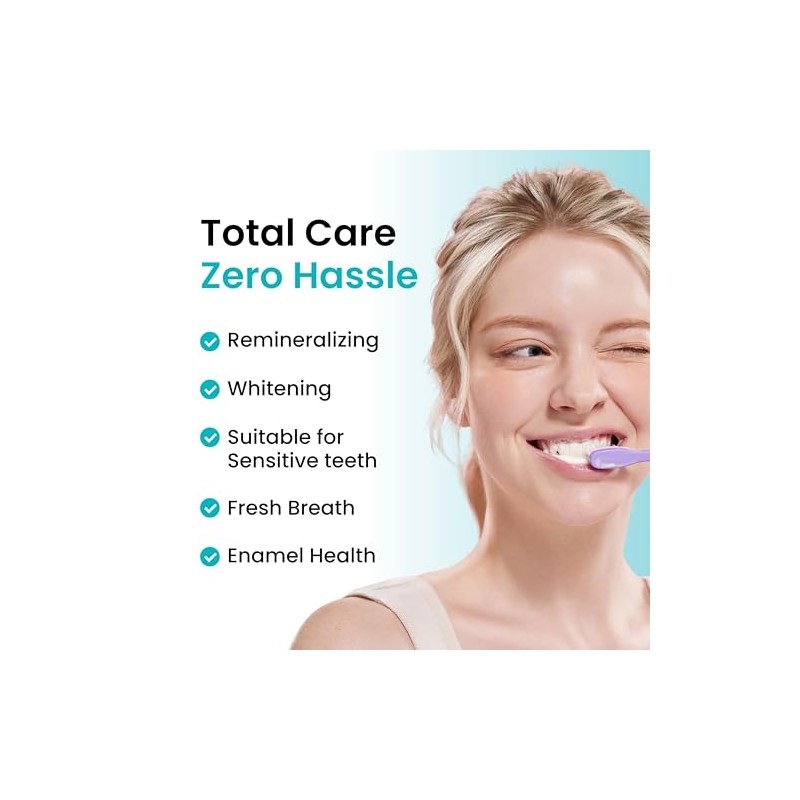 HIMALAYA PINKSALT Fluoride Free Hydroxyapatite Toothpaste with Niacinamide, Helps Remineralize,