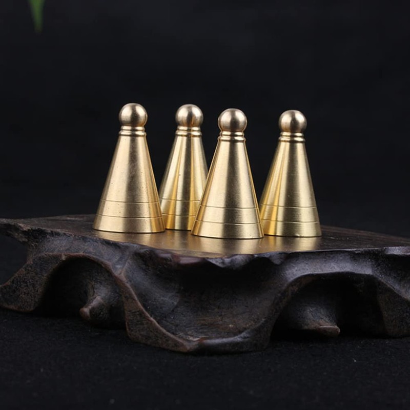 Brass Incense Cone Mold Kit - 5Pcs Golden Cone Incense