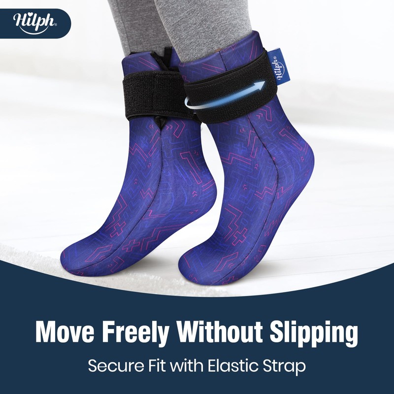 Hilph Full Foot Ice Pack Gel Sock for Hot &