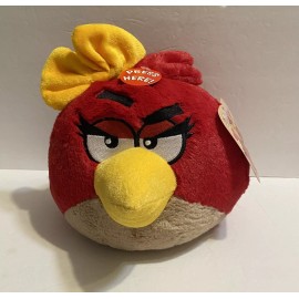 Commonwealth Angry Birds Seasons Valentine's Red Girl Bird Plush 2011 8" NO sound,NEW WithTag