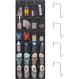 F-color Over the Door Organizer for Cruise - 24-Pocket Hanging Organizer | Tool-Free Mount with 4 Metal Hooks, See-Through Mesh Pockets, Lightweight &