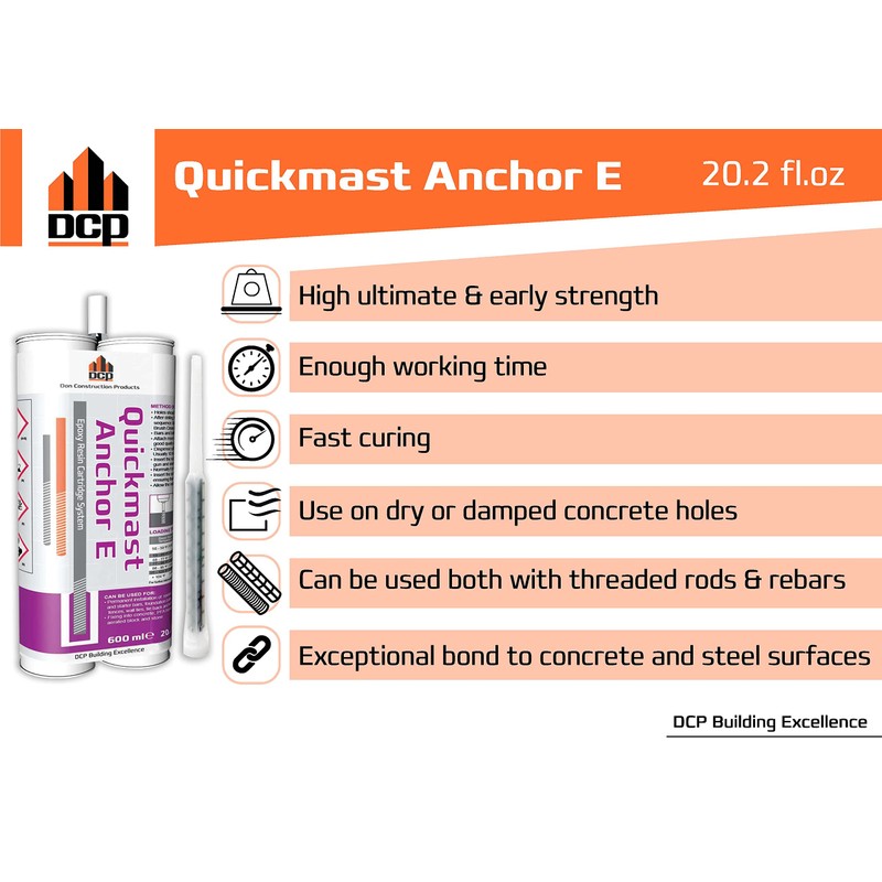DCP Quickmast Anchor E Concrete Anchoring Epoxy - Two-Part, Dual