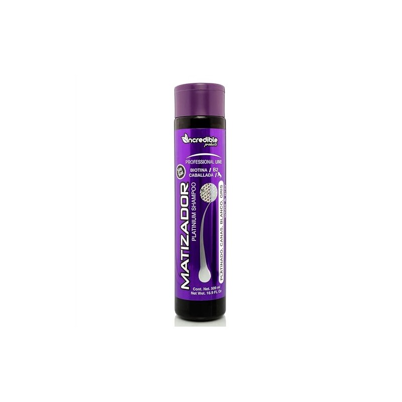 Shampoo Matizador Morado Con Biotina Sin Sal Platinado 500ml