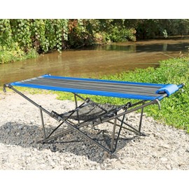 Mac Sports H900S-100 Topnotch Heavy Duty Multi-Use Outdoor Camping Portable Folding Hammock (Blue/Gray)