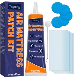 Tiepetly Air Mattress Patch Kit, Waterproof Pool Liner Patch Kit, Heavy Duty Repair Patch for Air Mattress, Inflatables, Hot Tub, PVC, Vinyl, and Rubber Products