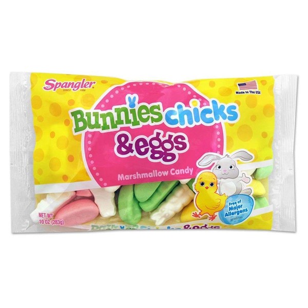 Spangler Bunnies Chicks and Eggs Marshmallow Easter Candy 10 oz