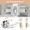 ANNFUZ Square Entry Lever Door Handle Lock and Keys Locking