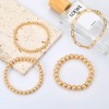 GLIJWELE Gold Beaded Bracelets for Women, 14K Gold Plated Bead