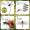 12 Pack 3D Dragonfly Clips - Realistic Garden Decorations