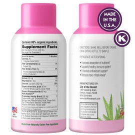 Lily Of The Desert Lily of the Desert Stomach Formula Shot, 12-Pack C Organic Aloe Vera Juice with FOS Prebiotic and a Proprietary Herbal Blend, 2 Oz Ea