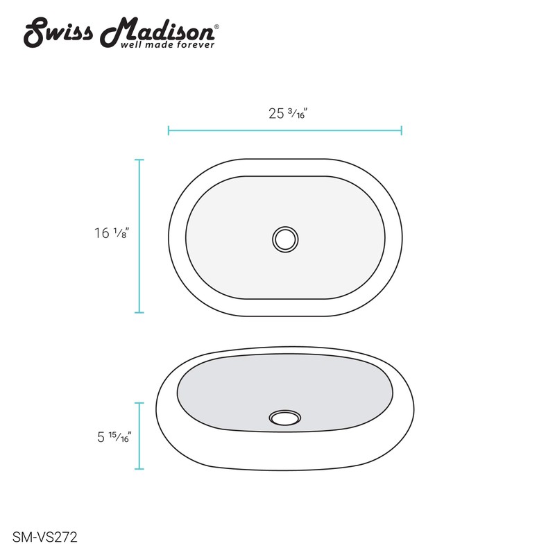 Plaisir Round Rectangle Vessel Sink