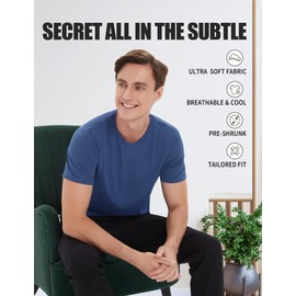 Pioneer Camp Mens Bamboo Viscose T Shirt Ultra Soft White Plain Tshirts for Men Cooling Crew Neck Casual Basic Tee Shirt